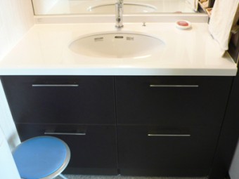 間取り変更でゆったりとした水廻りに